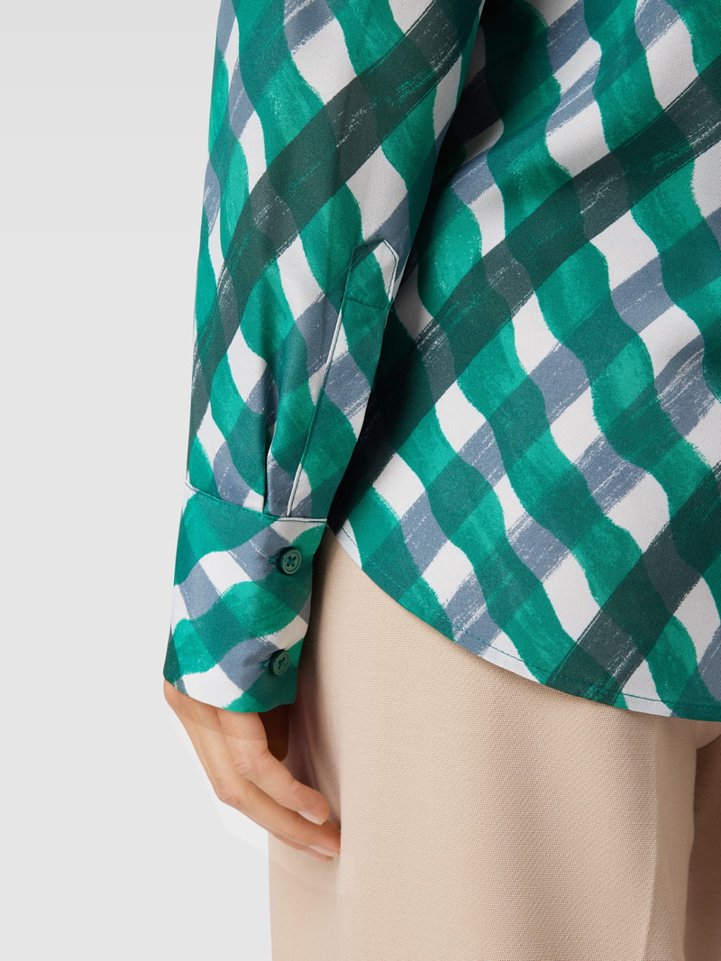 Bluse mit Allover-Muster Modell 'Falkine' in grün