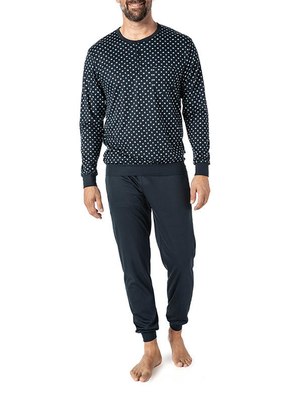CALIDA, Pyjama, Baumwoll-Jersey, blau