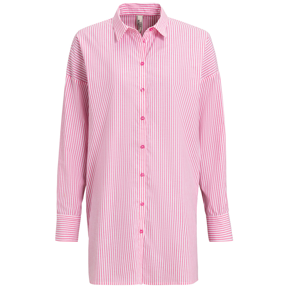 Damen Longbluse mit Längsstreifen
