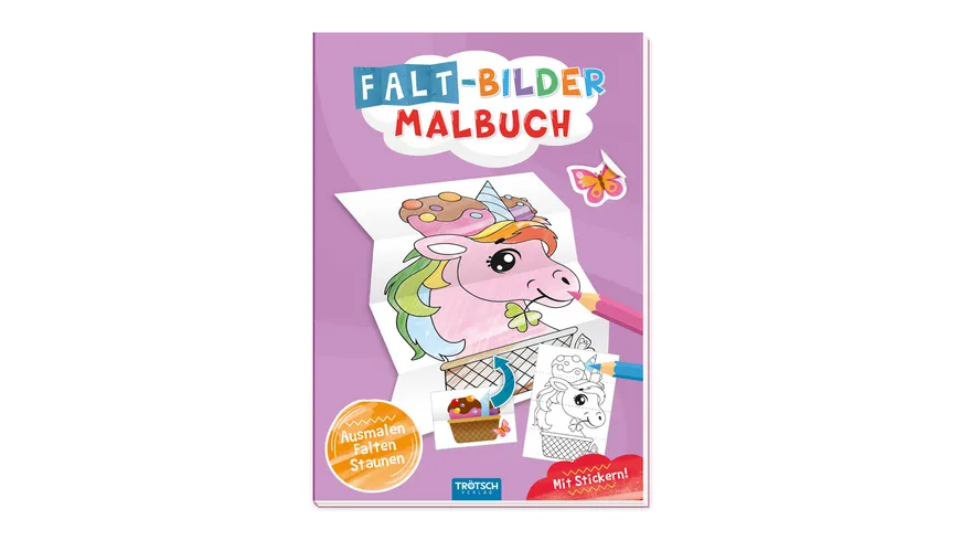 Trötsch Malbuch Faltbilder-Malbuch Einhorn