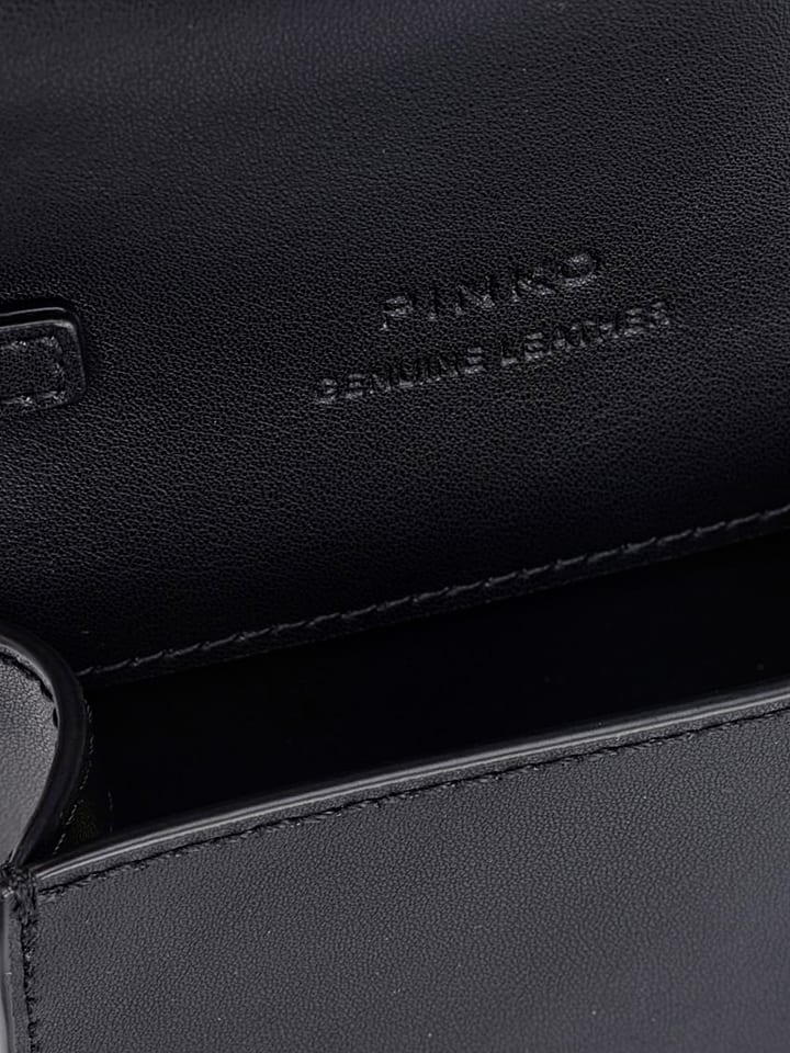 Pinko Leder-Umhängetasche in Schwarz - (B)12 x (H)10 x (T)5 cm günstig kaufen onesize