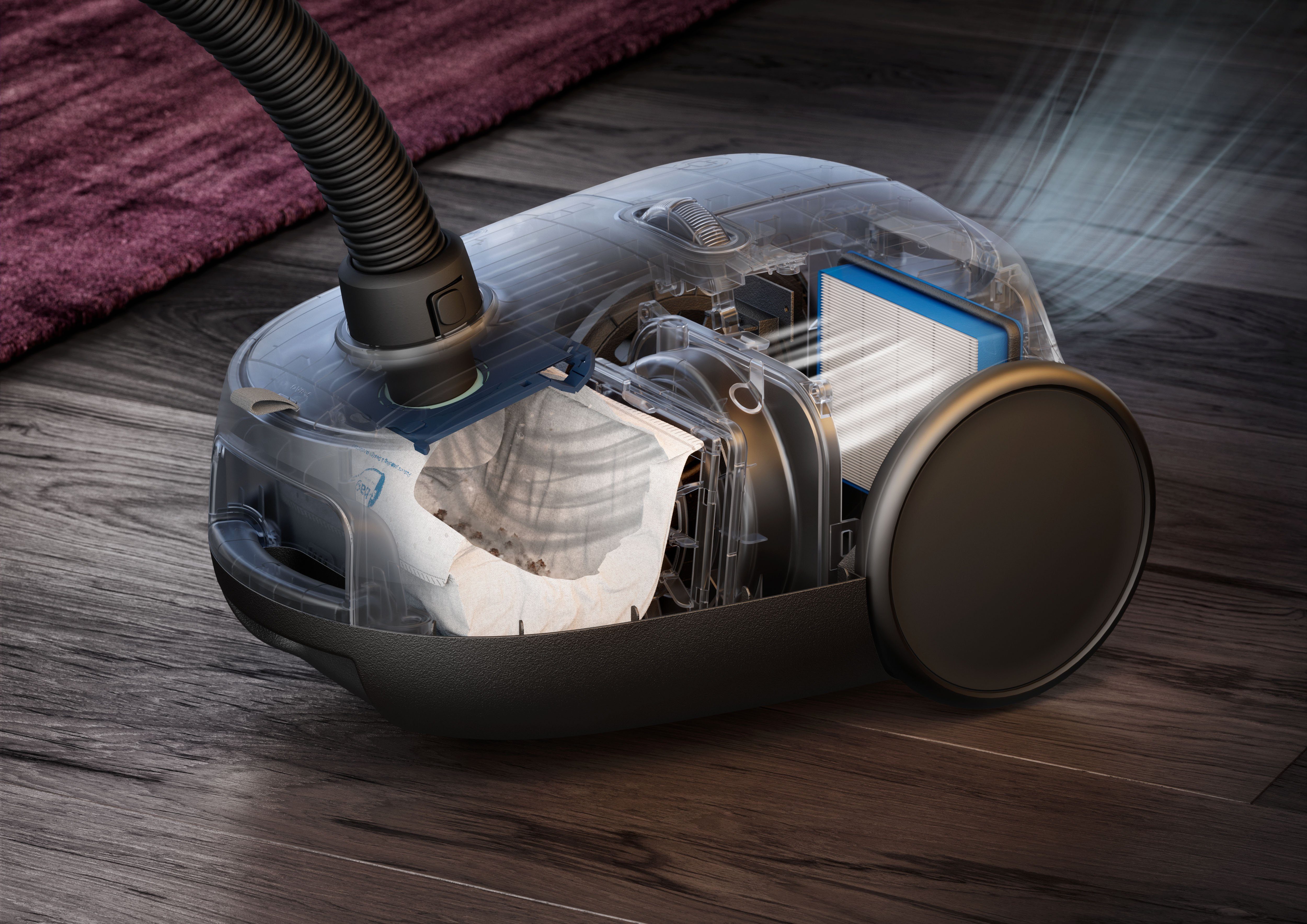 AEG Bodenstaubsauger CLEAN 6000 ÖKO (AB61C2ÖKO), 850 W, mit Beutel, hohe Saugleistung, inkl. Zusatzdüsen, 65 % Recyclingkunststoff