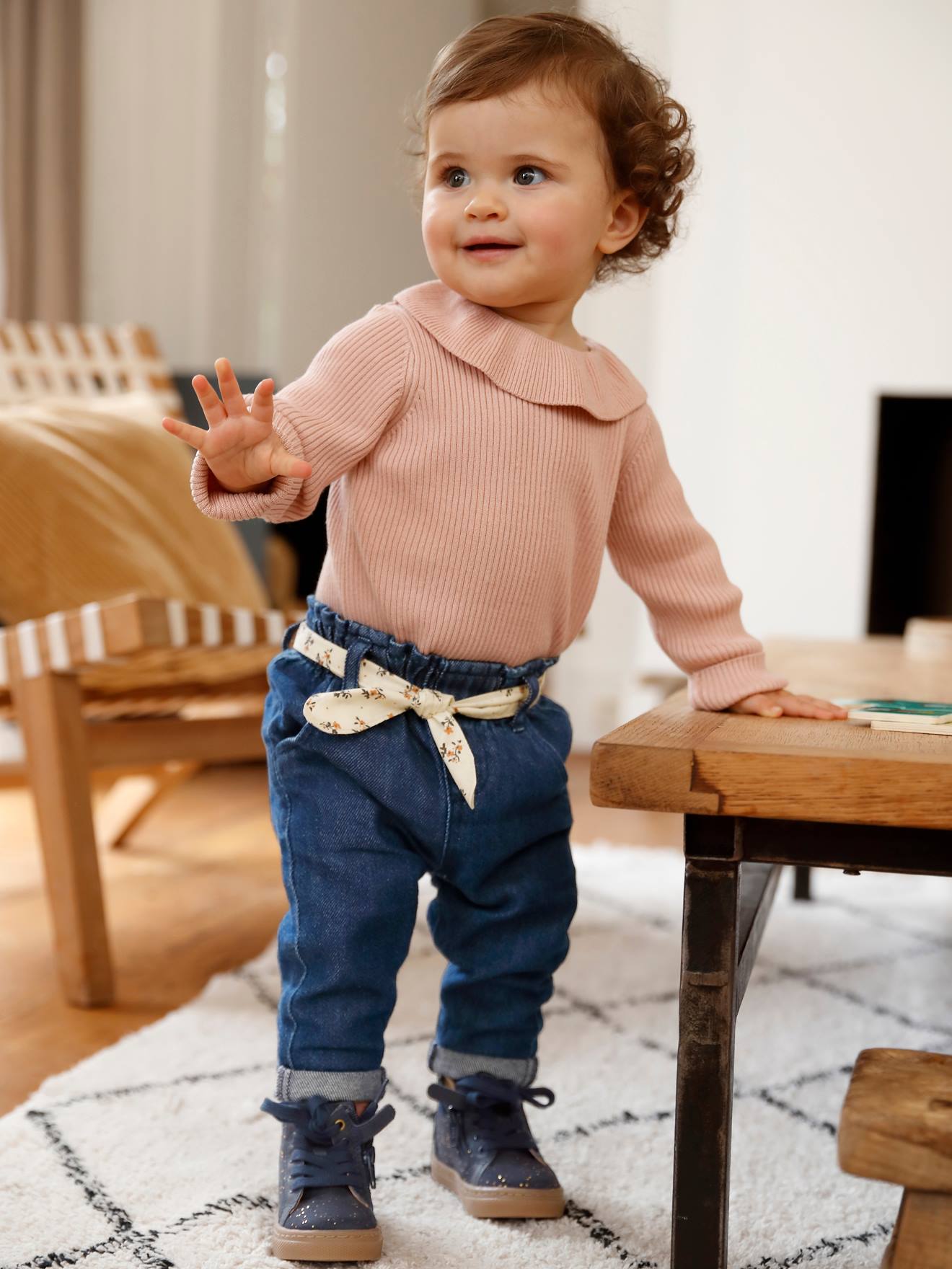 Vertbaudet Baby Pullover mit Kragen Oeko-Tex - bronze