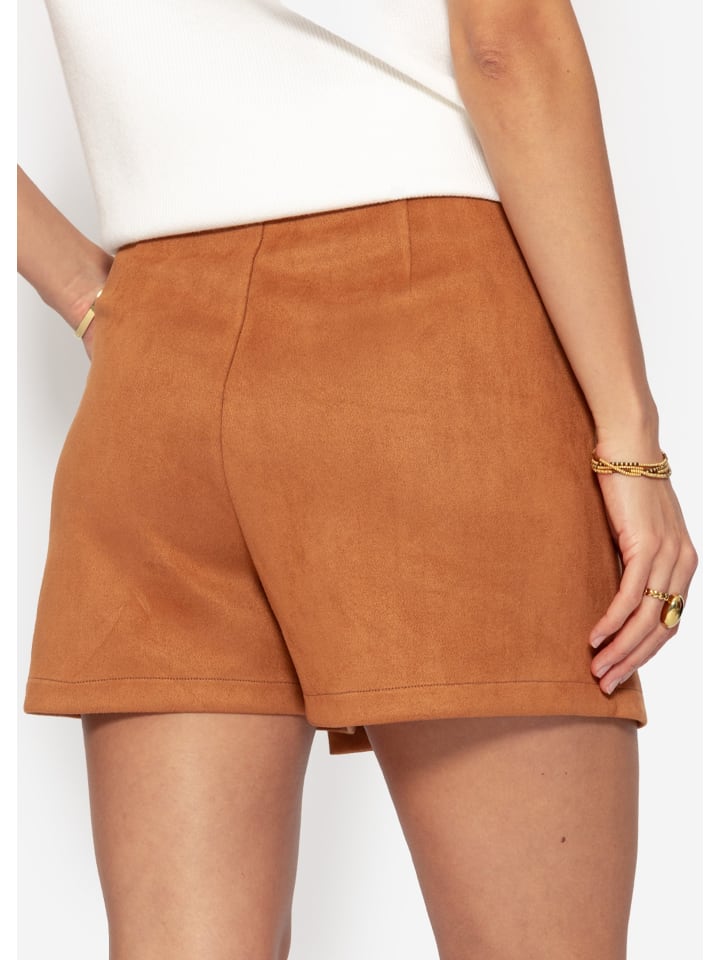 SASSYCLASSY Hosenrock in Wildleder in Braun günstig kaufen