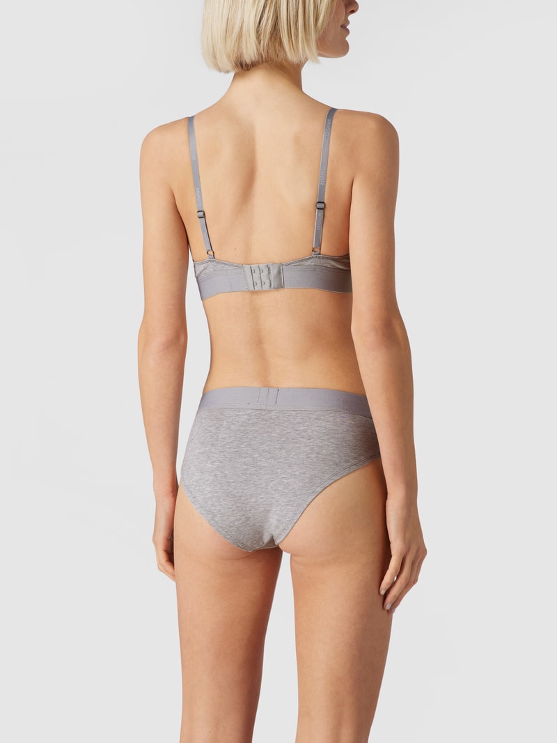 Triangel-BH mit Label-Patch Modell 'Triangle Red Label' in silber meliert