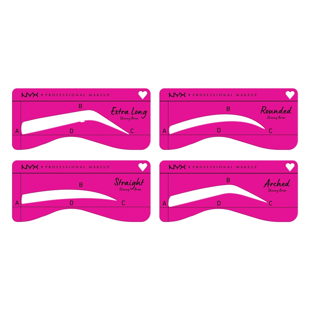 NYX Professional Makeup Zero To Brow Pochoirs pour sourcils fins
