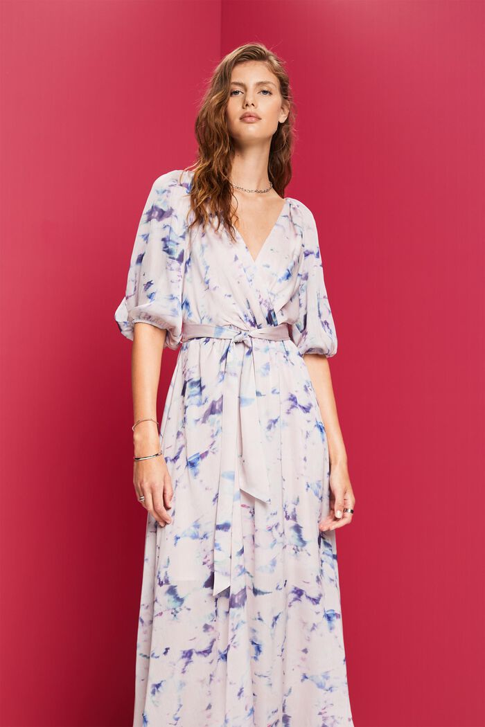 Midi-Kleid mit Wickel-Effekt