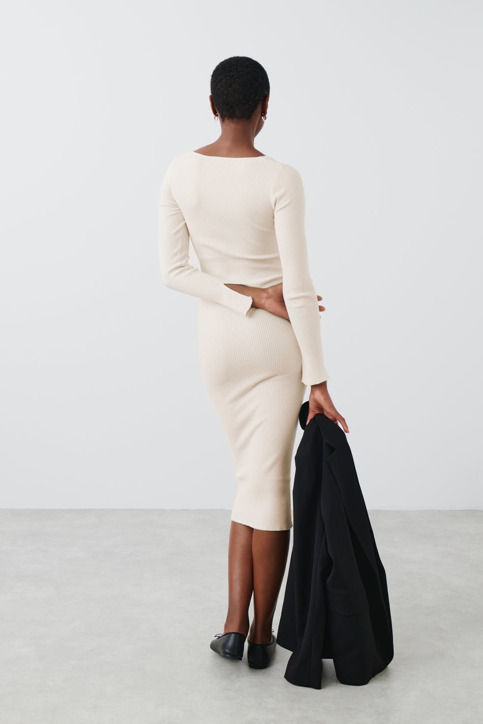 Knitted midi dress