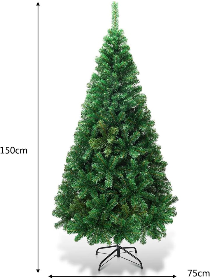 COSTWAY Künstlicher Weihnachtsbaum in Grün günstig kaufen 150 cm