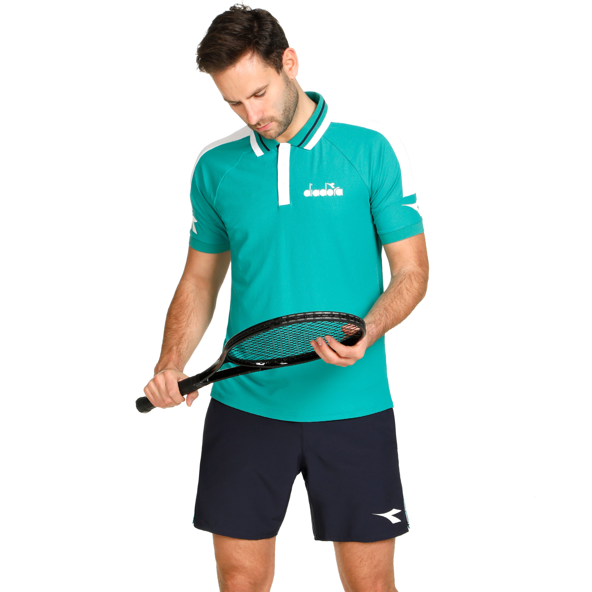 Icon Polo Herren - Grün, Weiß