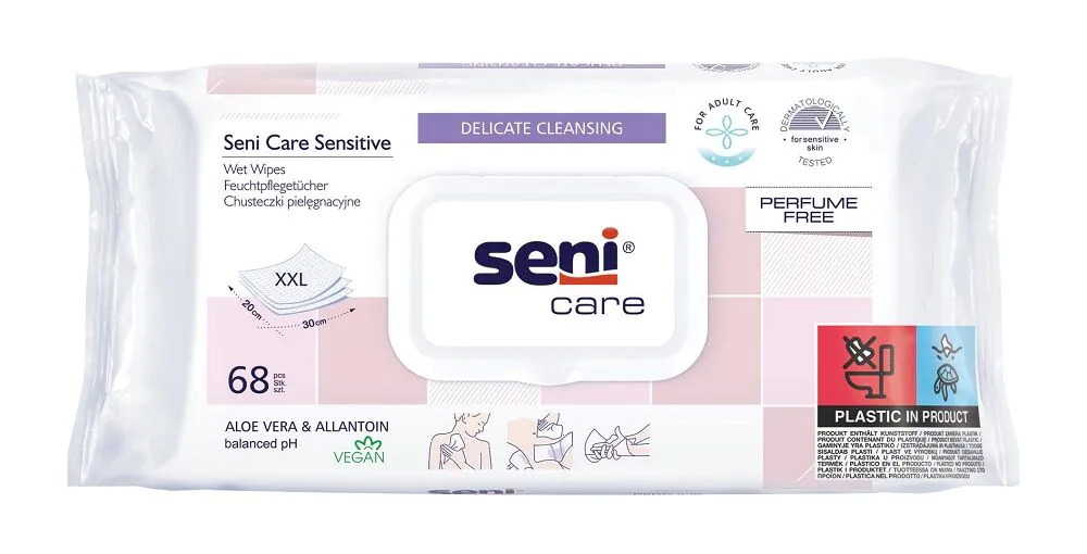 Μαντηλάκια Seni Care για ευαίσθητα μάτια