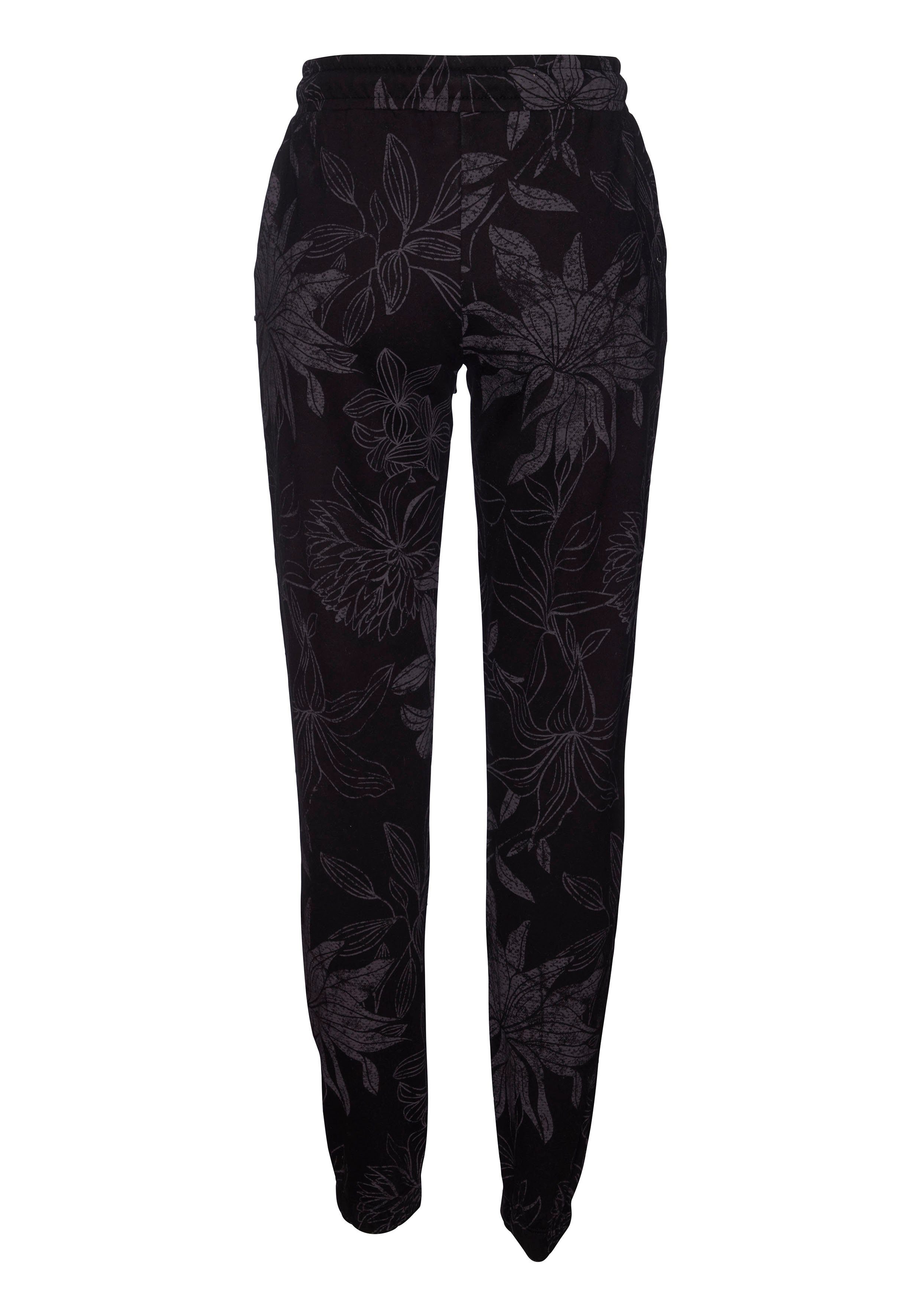 LASCANA Loungehose mit floralem Alloverdruck, Loungeanzug