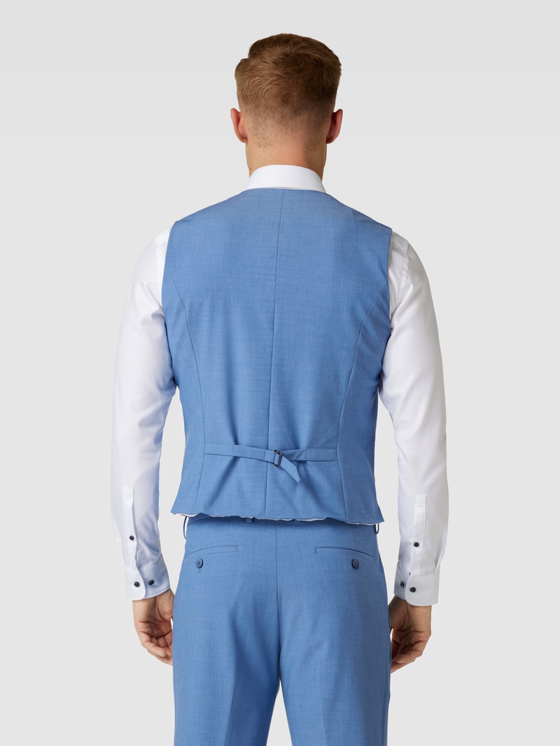 Weste mit Paspeltaschen in blau