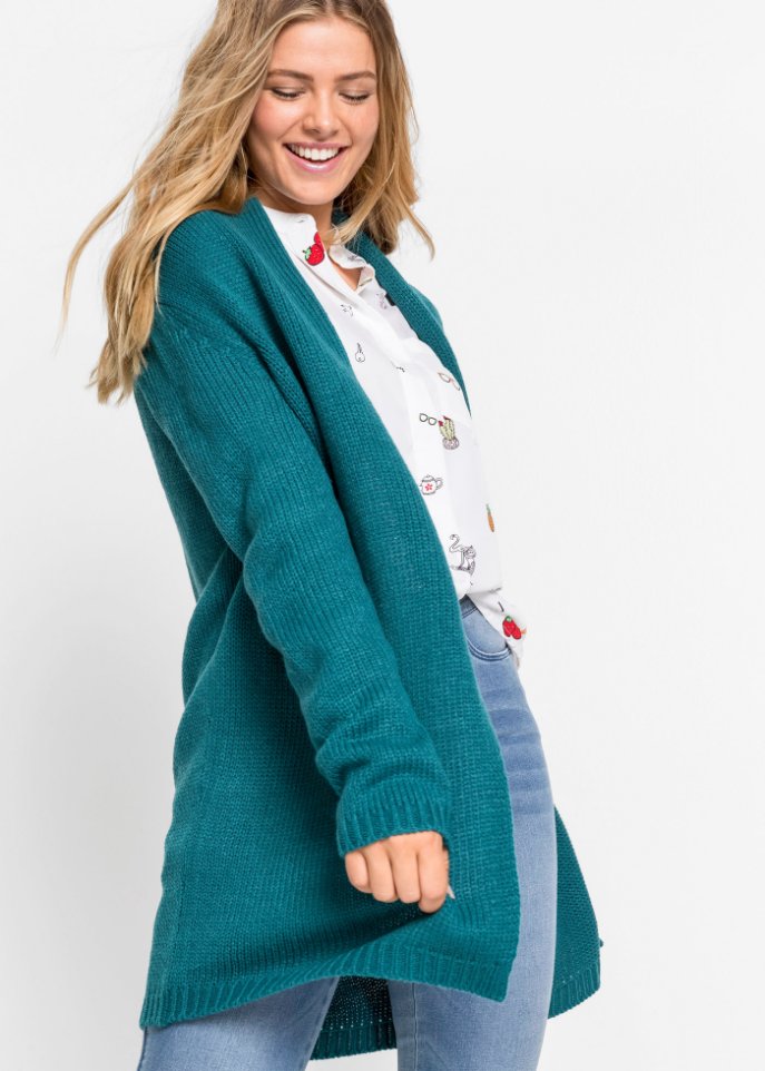 Longstrickjacke