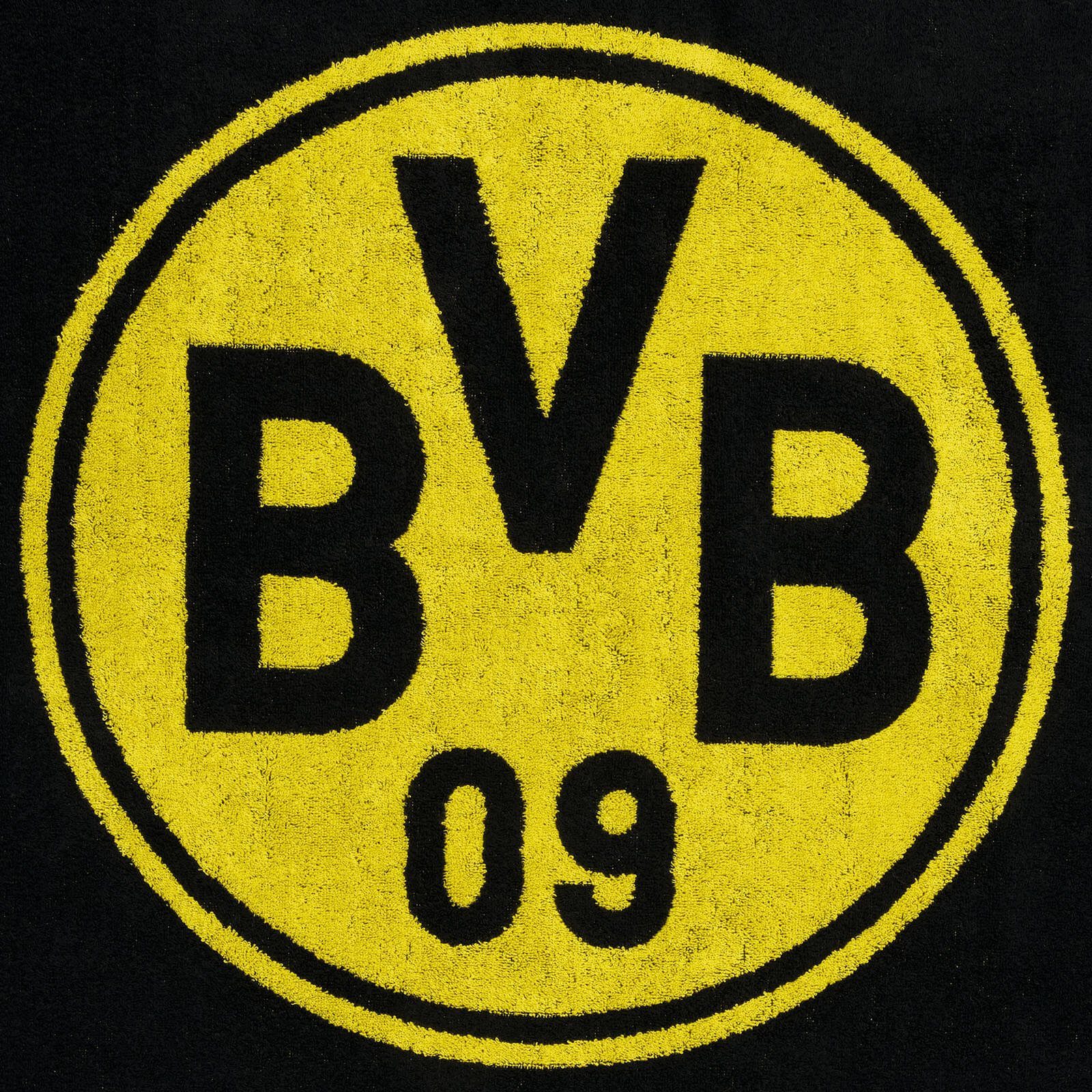 BVB Badetuch BVB-Badetuch Emblem 100x150 cm, Baumwolle (1-St), mit Schlaufe