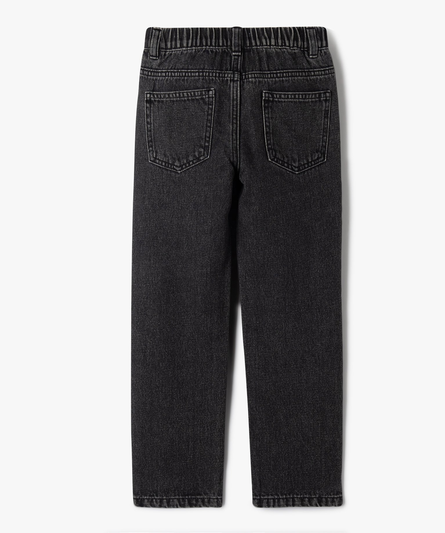 Jean avec ceinture élastique Garçon noir | GEMO