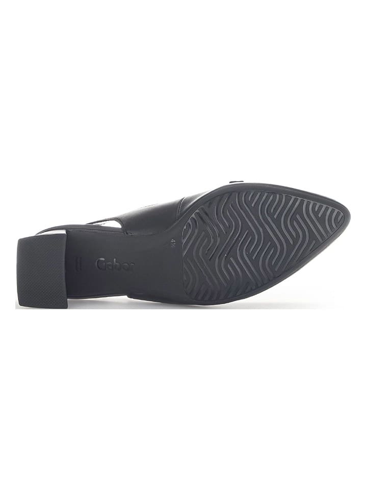 Gabor Leder-Slingpumps  in Schwarz günstig kaufen