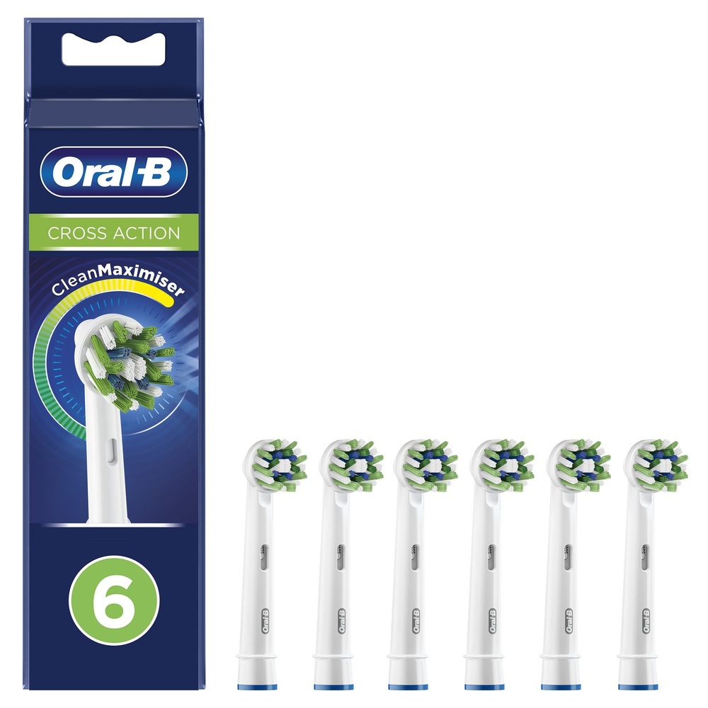 oral-b Oral-B CrossAction Brossette Avec CleanMaximiser, 6 Brossettes De Rechange