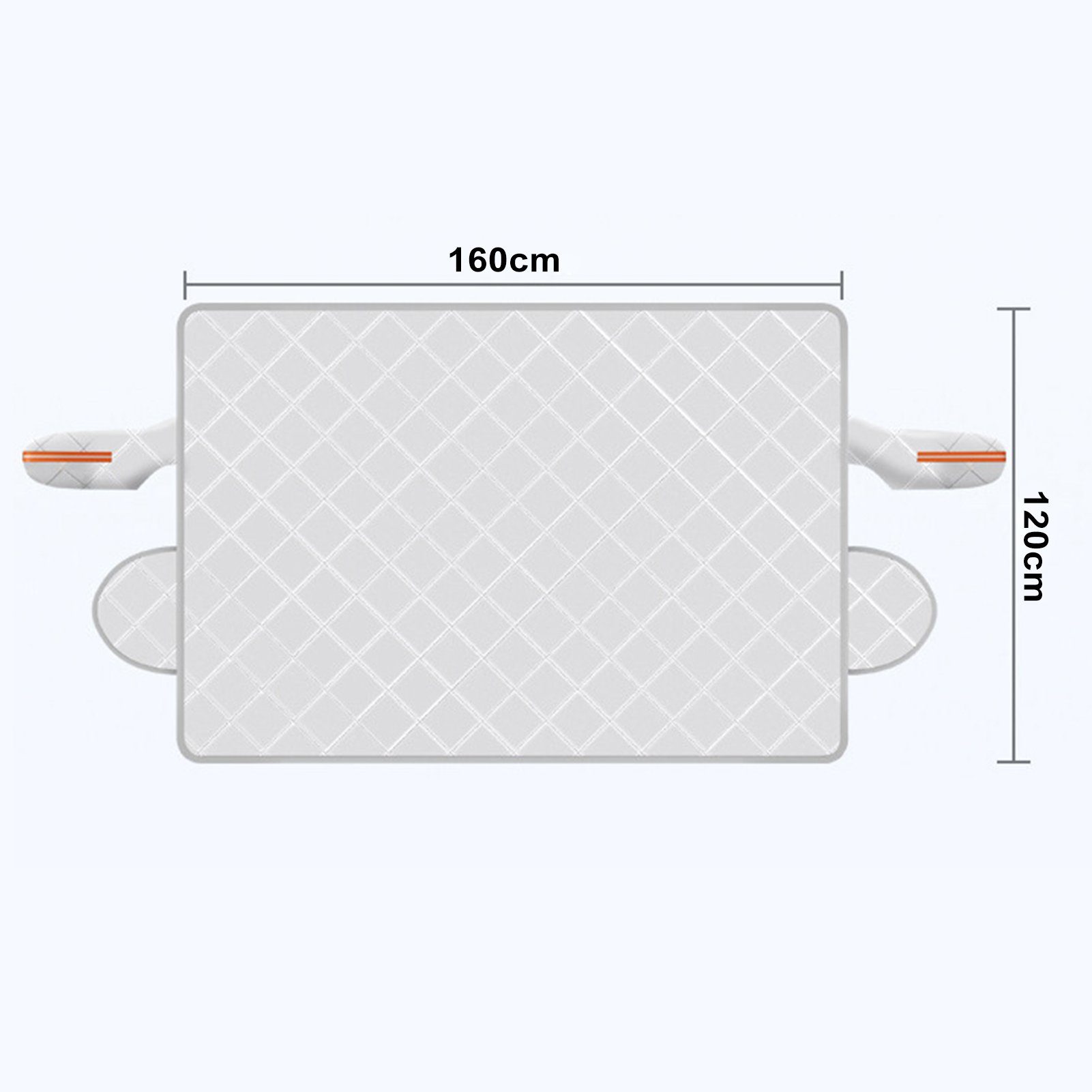 Rutaqian Frontscheibenabdeckung Frontscheibenabdeckung, Auto Scheibenabdeckung Magnetische, (Ultra-Dick Windschutzscheibe Abdeckung Faltbare, 4-lagiger Schutz, mit Seitenspiegelabdeckung), für die Windschutzscheibe gegen Schnee, EIS, Frost, Staub, So