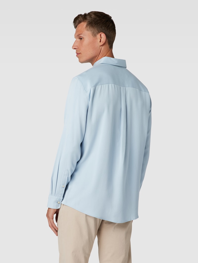 Freizeithemd aus Lyocell mit Brusttasche Modell 'ERICK' in bleu