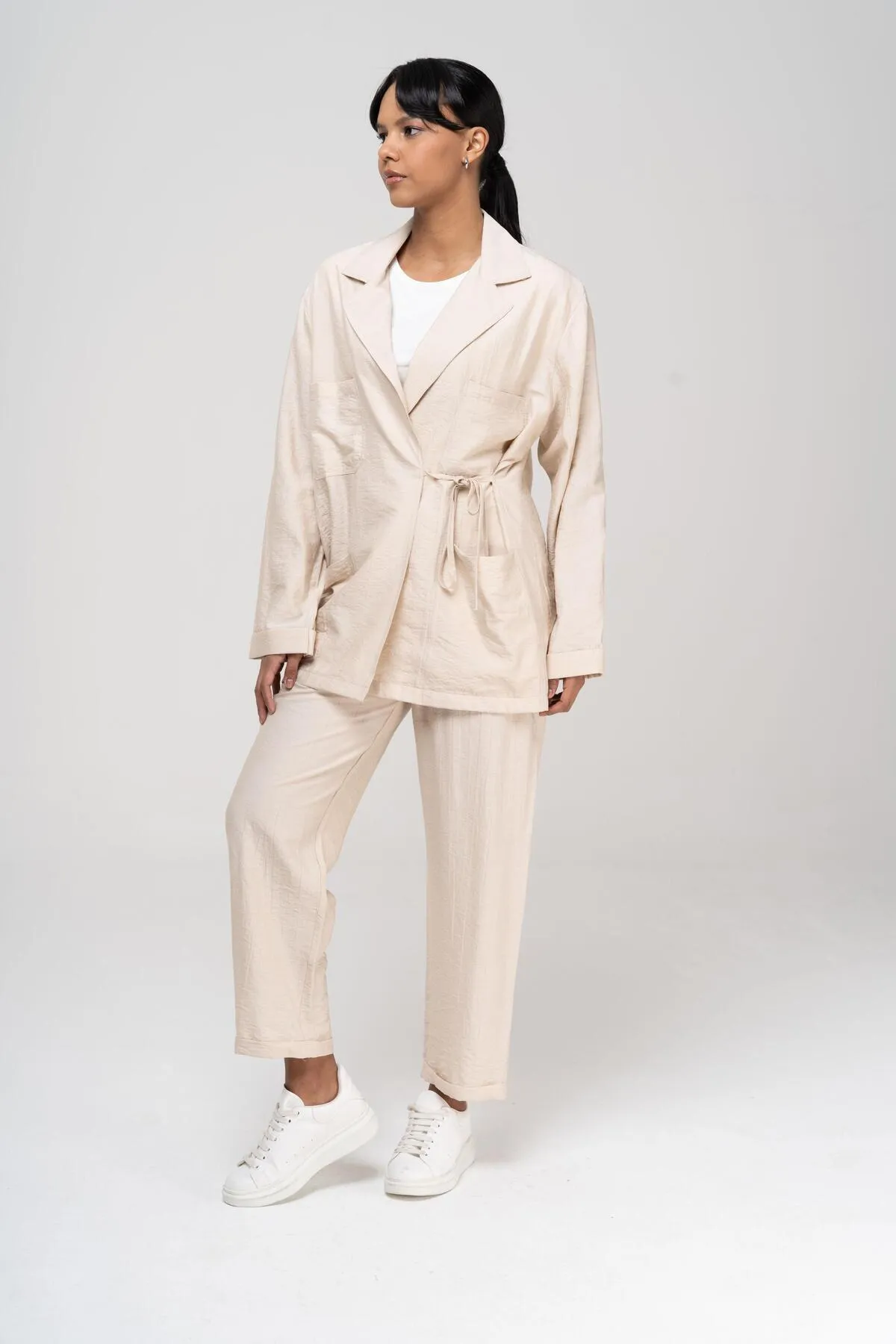Olcay  Zweiteiler - Beige - Relaxed Fit