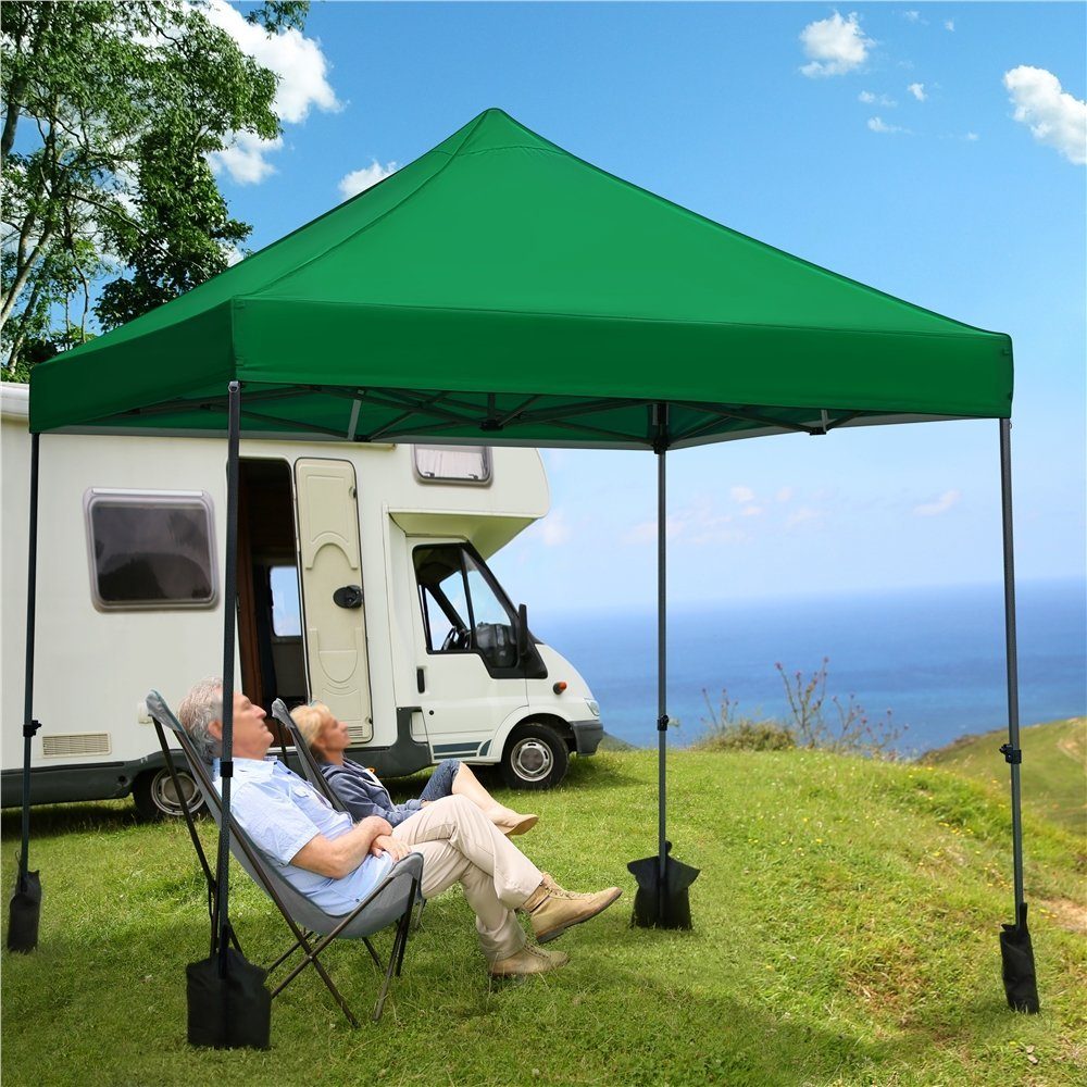 Yaheetech Faltpavillon, 3x3m Pavillon inkl. Tasche mit Rollen