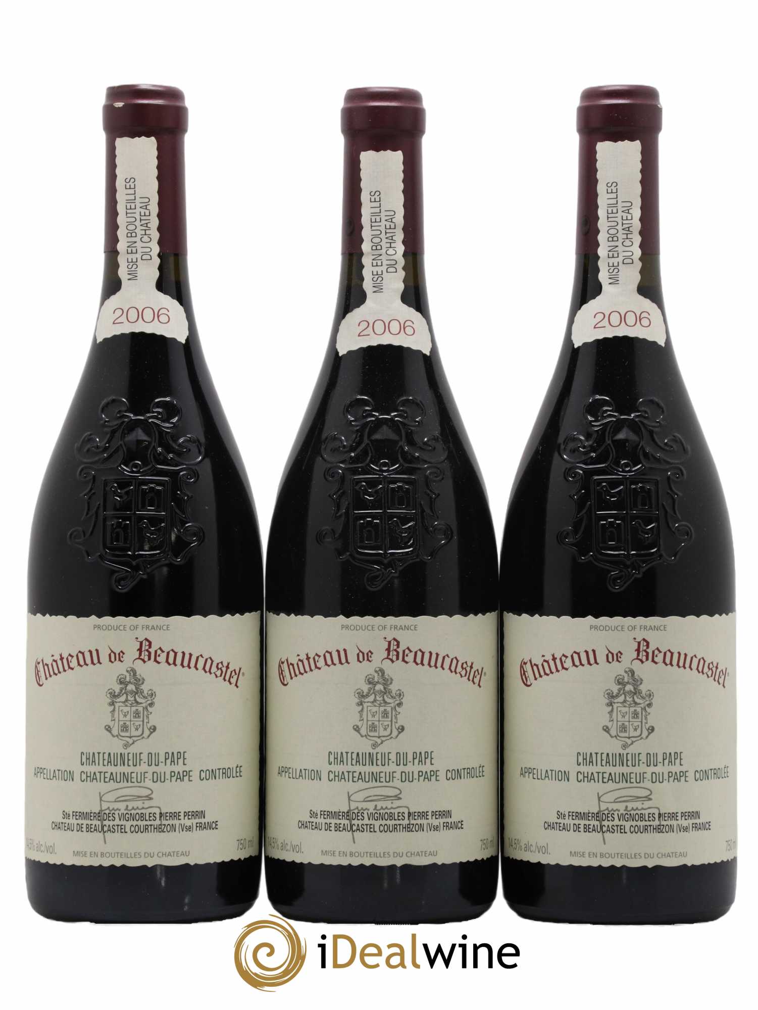 Châteauneuf-du-Pape Château de Beaucastel Famille Perrin  2006 - Lot de 6 Bouteilles