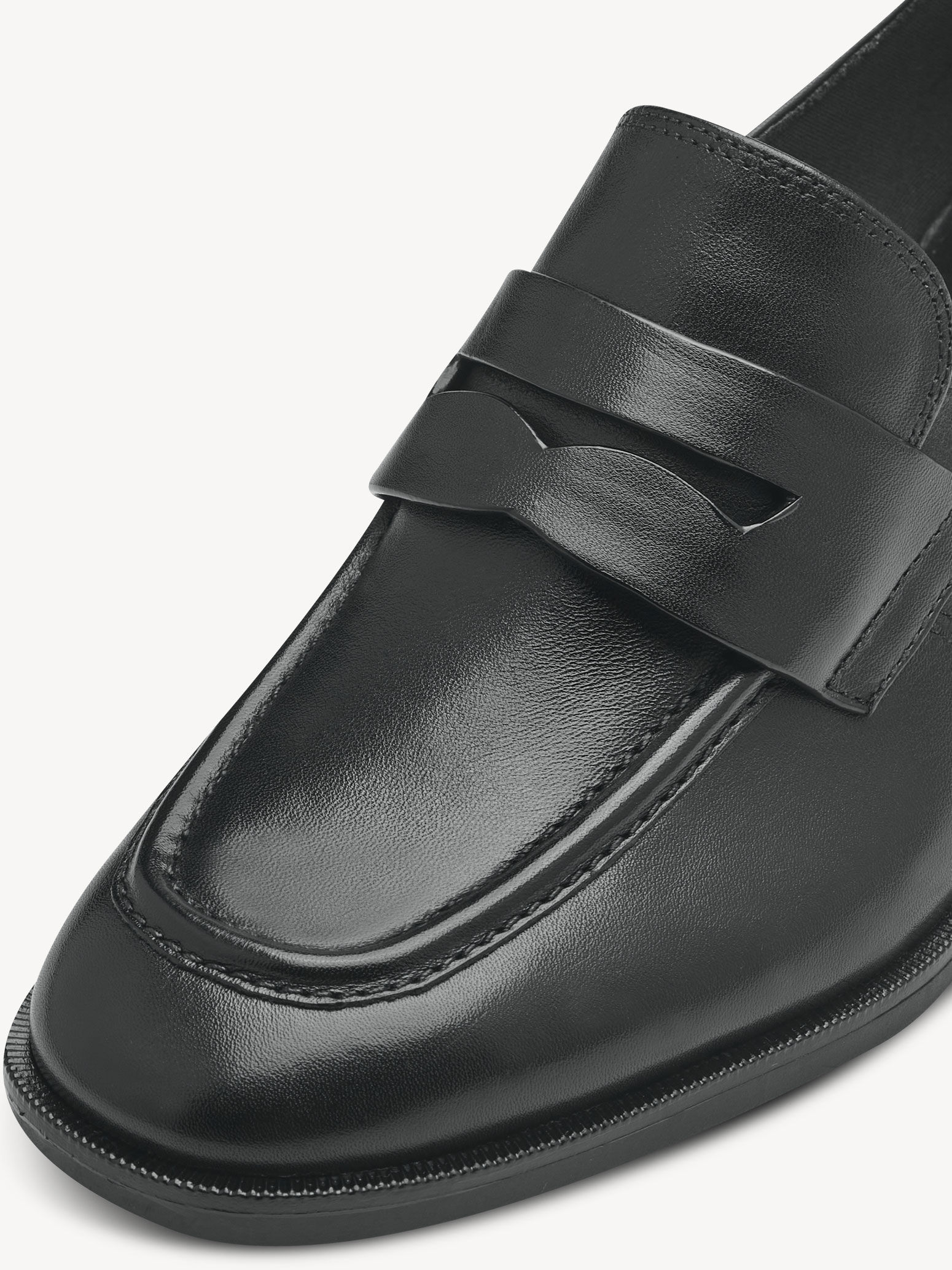 Slipper en cuir - noir