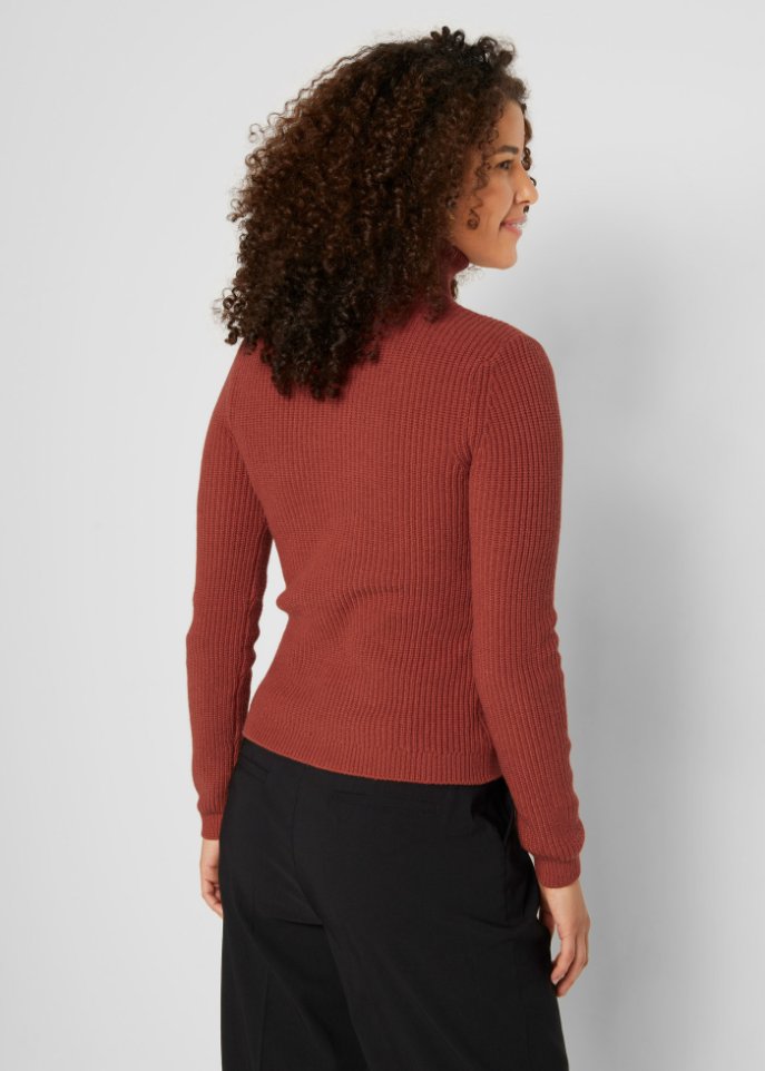 Rollkragenpullover, eng anliegend