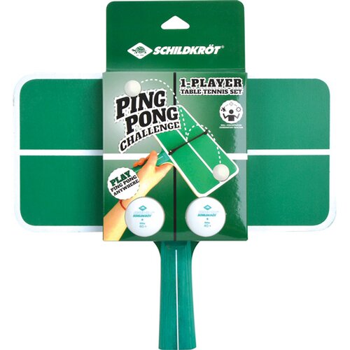 TISCHTENNIS-SET SCHILDKRÖT PING PONG CHALLENGE TISCHTENNIS-SET, 1 SCHLÄGER IN FORM EINER KLEIN