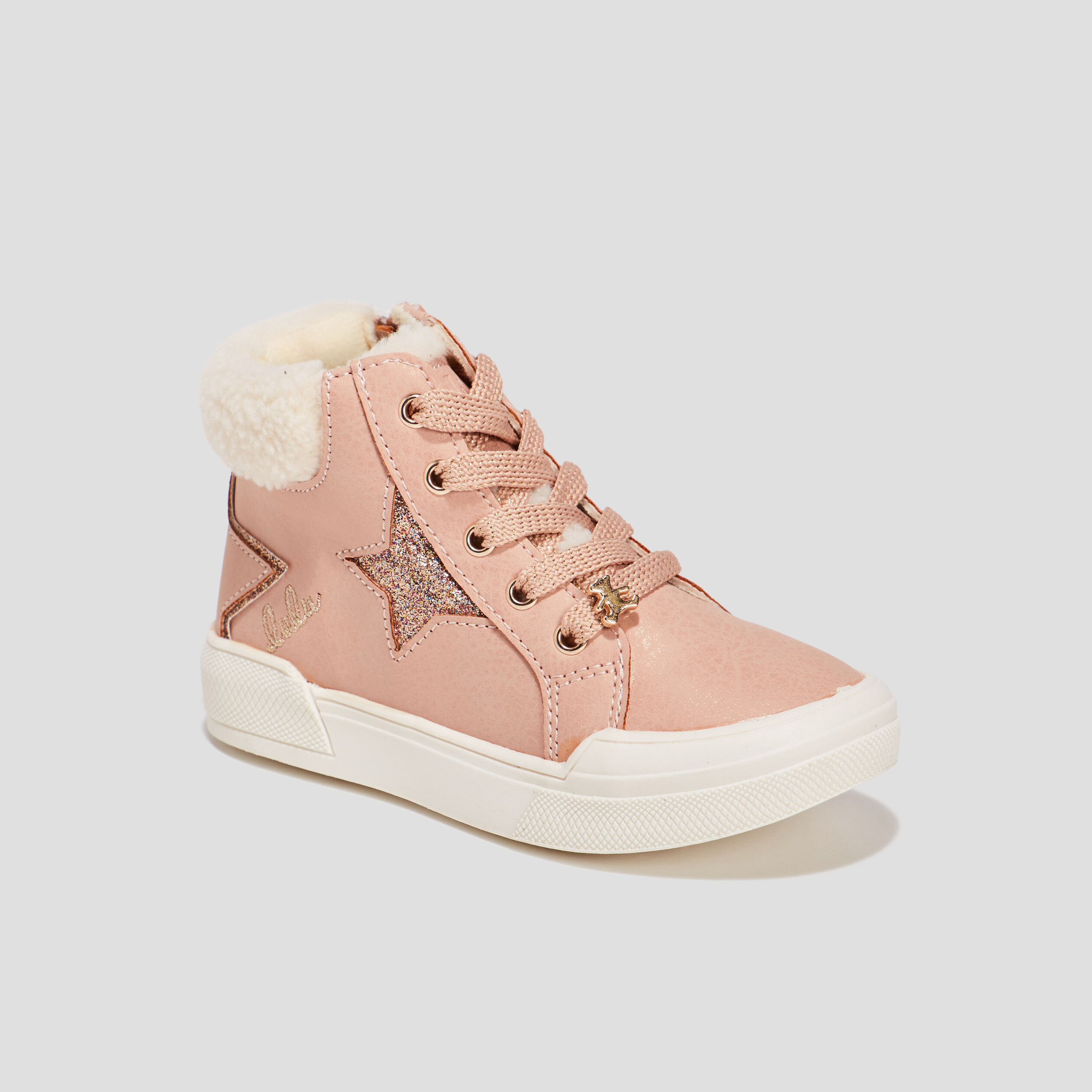 Baskets Lulu Castagnette rose fille | La Halle