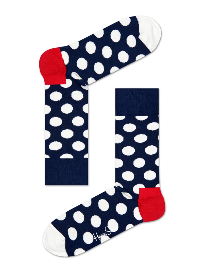 Happy Socks Socken 2-Pack Classic Big Dot Socks in dark blue, white, red günstig kaufen