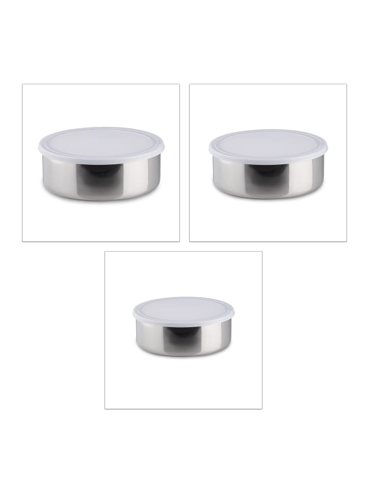 relaxdays 5-tlg. Schüssel Set in Silber günstig kaufen onesize