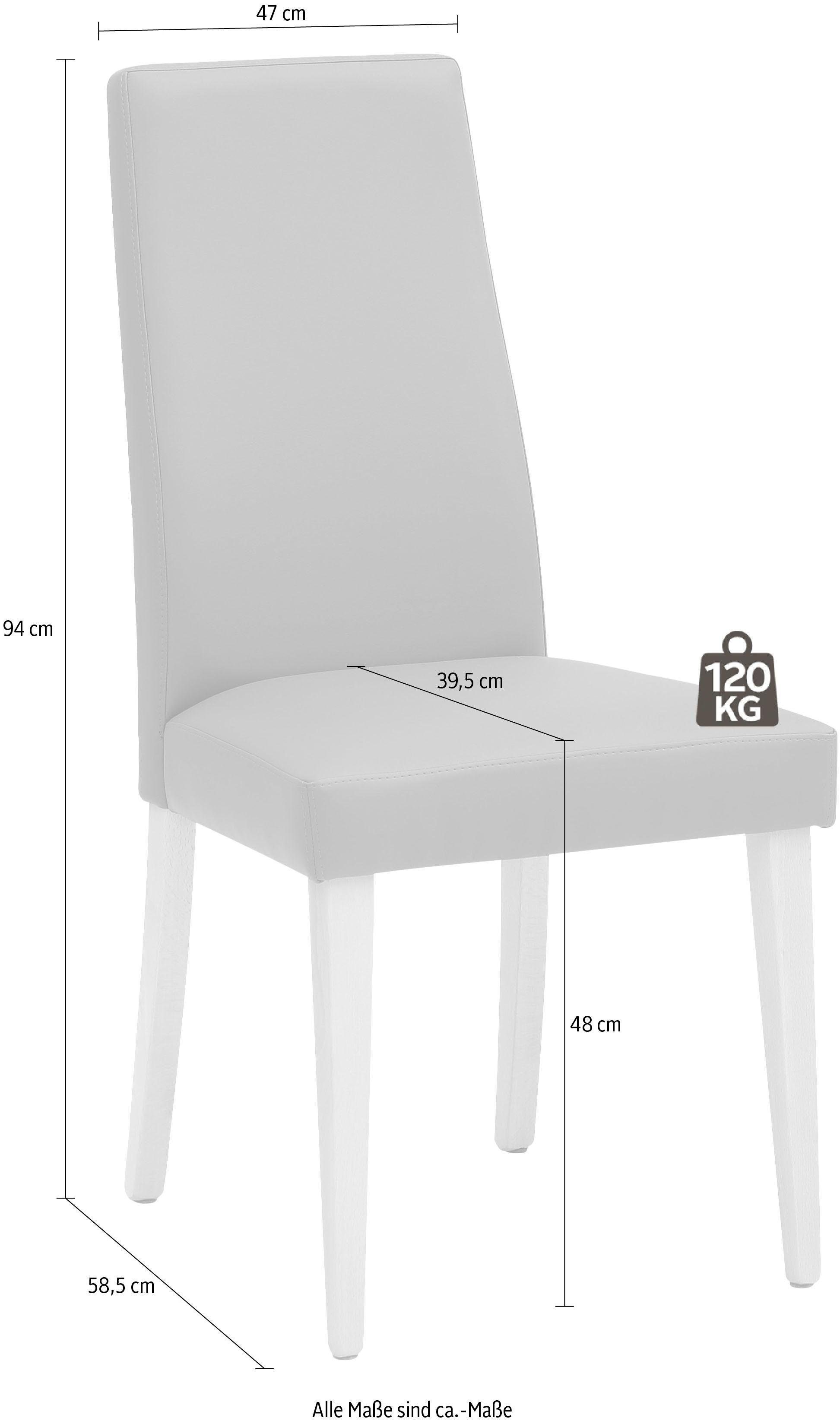 INOSIGN Polsterstuhl Mary (Set, 2 St), Beine wahlweise Buche natur oder wengefarben