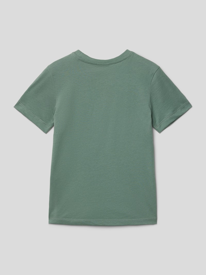 T-Shirt mit Statement-Print in olivgrün