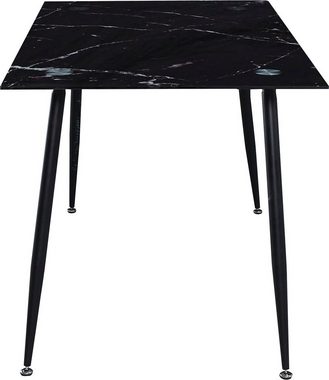 Homexperts Glastisch Romeo, Breite 140 cm, in Marmor-Optik
