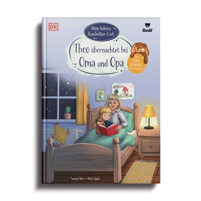 Lesebuch Mein liebstes Kuscheltier und ich: Theo übernachtet bei Oma und Opa, 26 cm, mehrfarbig