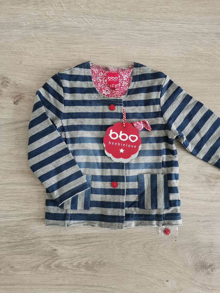 Beebielove Cardigan in Grau/ Blau günstig kaufen 92