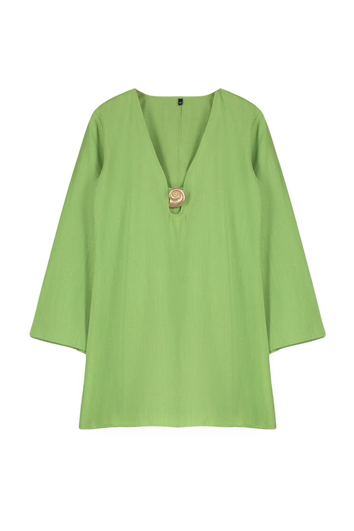 Trendyol Collection  Grünes Strandkleid aus 100 % Baumwolle mit gewebten Mini-Accessoires TBESS24EL00020