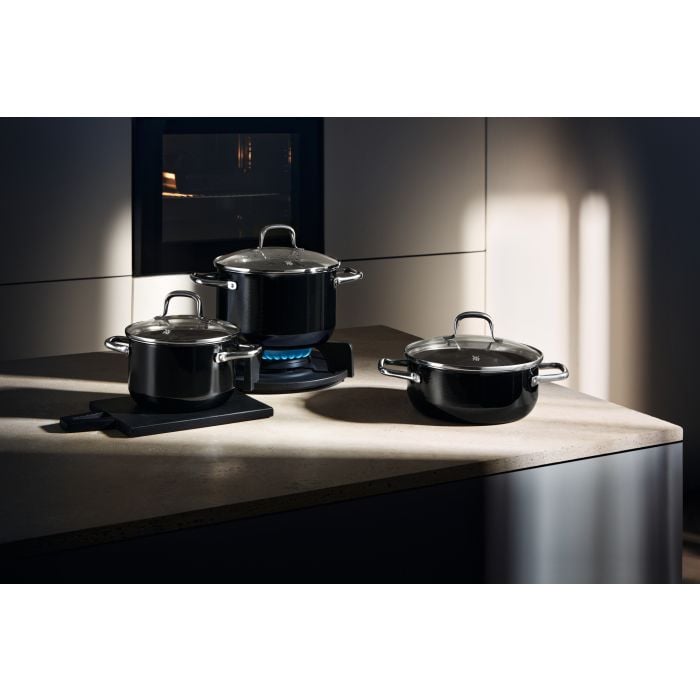 Fusiontec Essential Kochtopf mit Deckel, 20 cm, Black