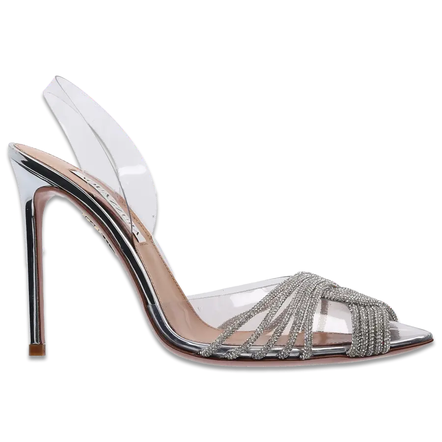 Aquazzura - Pumps GATSBY 105 PVC - silber
