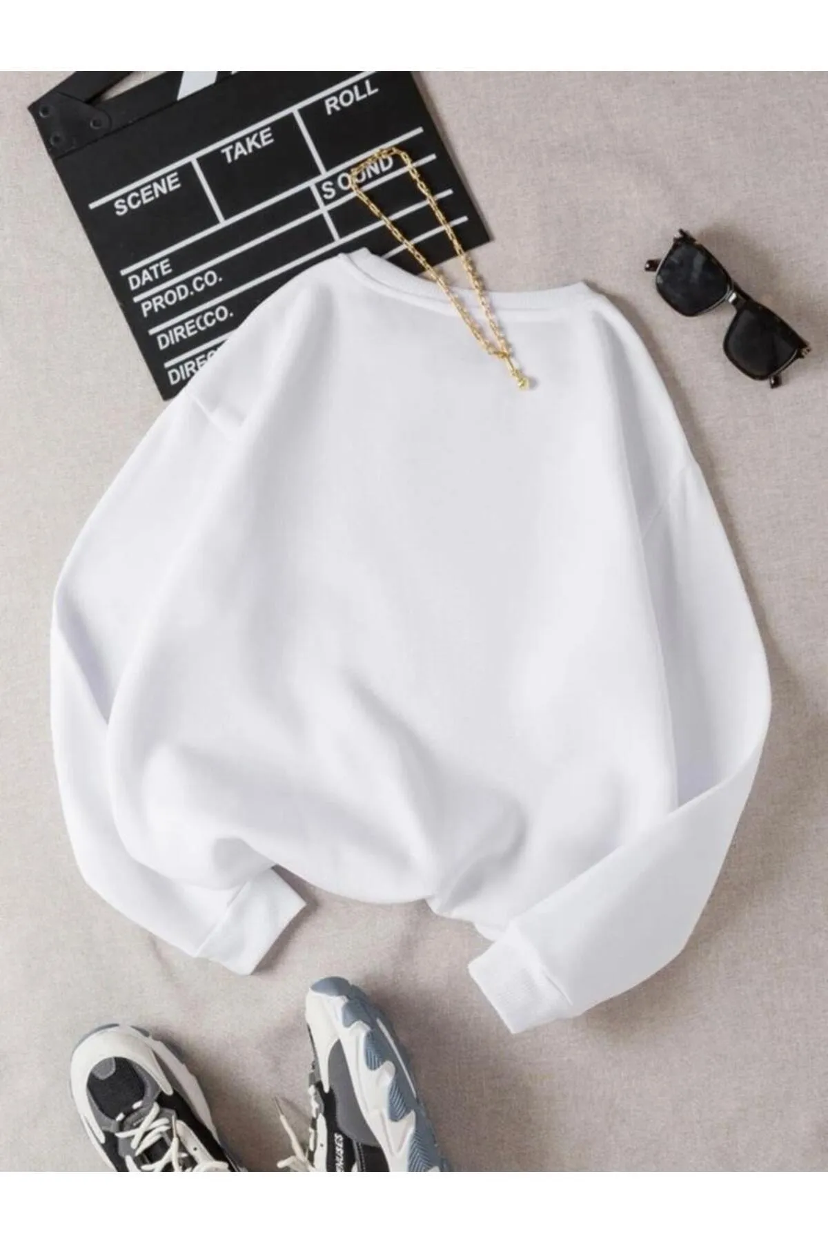 MOONBULL  Sweatshirt - Weiß - Regular Fit