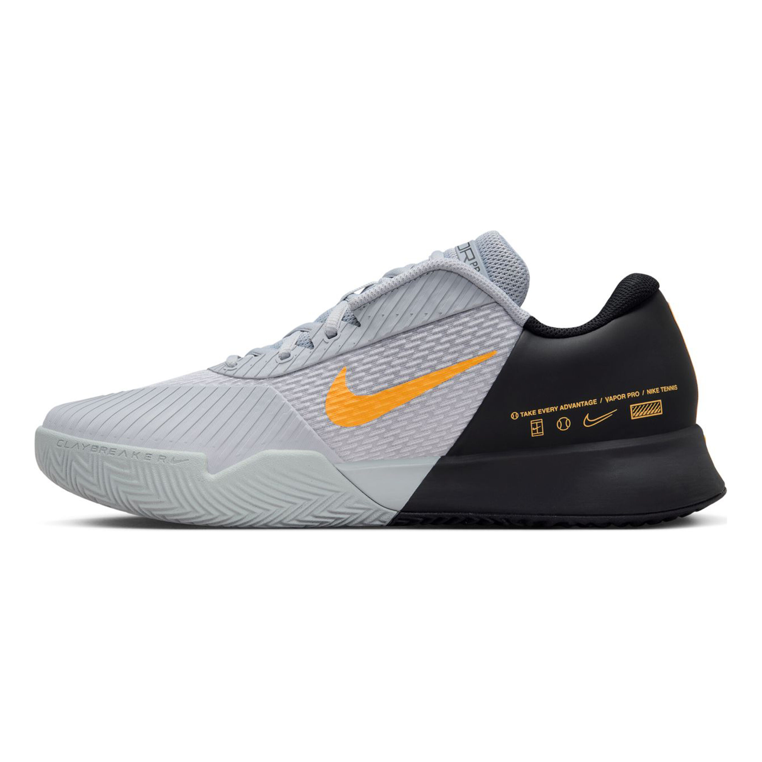 Air Zoom Vapor Pro 2 Sandplatzschuh Herren - Grau, Orange
