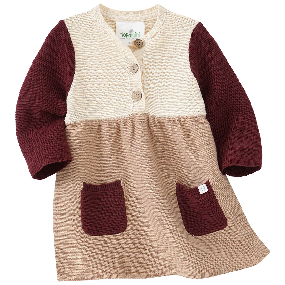 Newborn Strickkleid mit Colourblocking