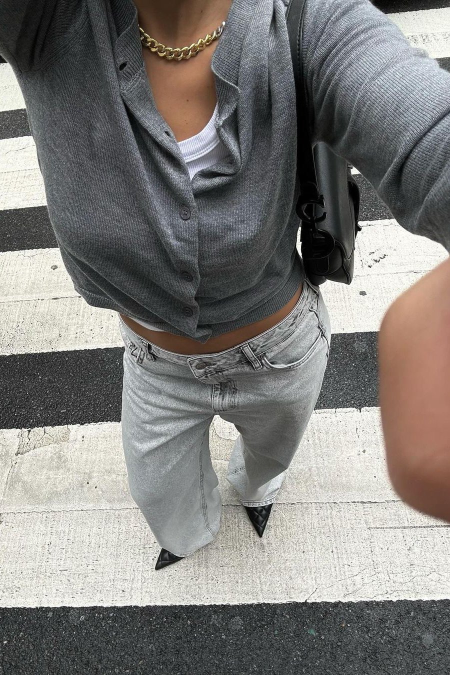 Lockere Jeans mit mittlerer Taille