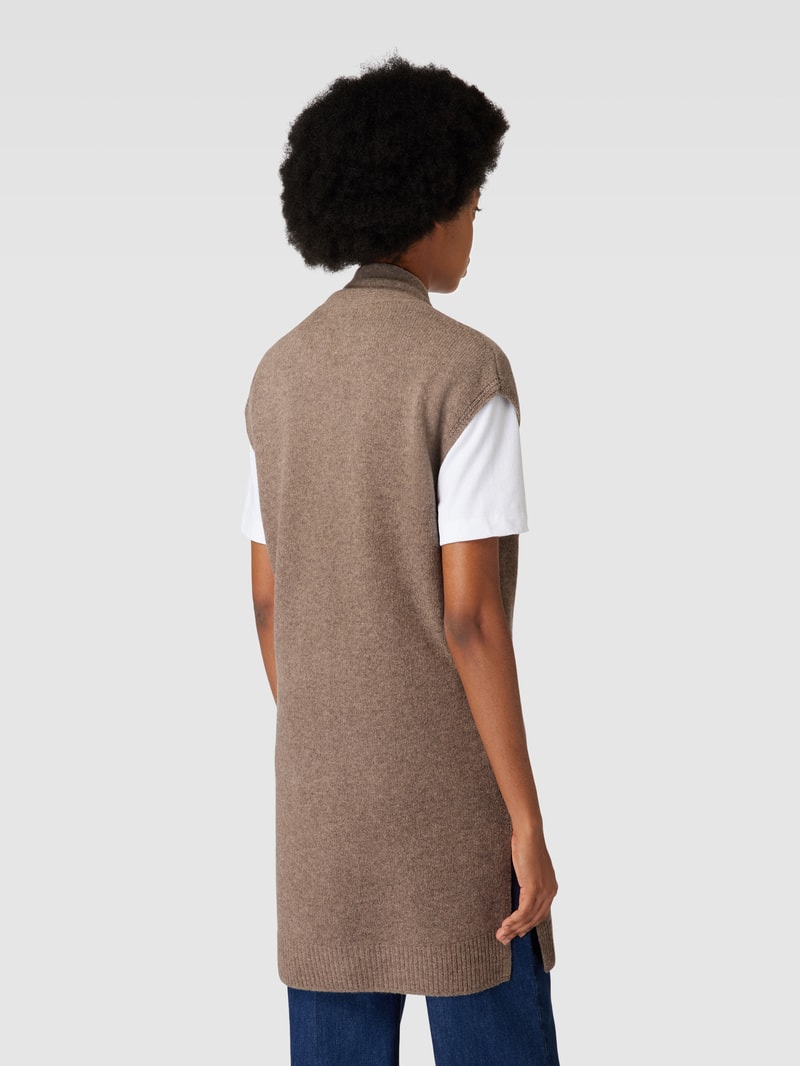 Strickjacke mit offener Front in haselnuss braun