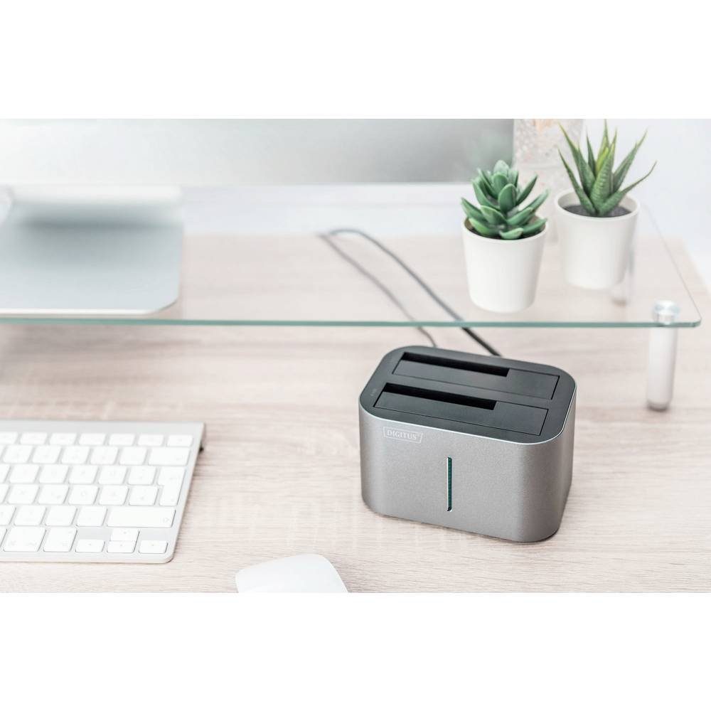 Digitus Festplatten-Dockingstation SATA Docking Station USB3.0, 2-port, 2.5″/3.5″, mit Clone-Funktion