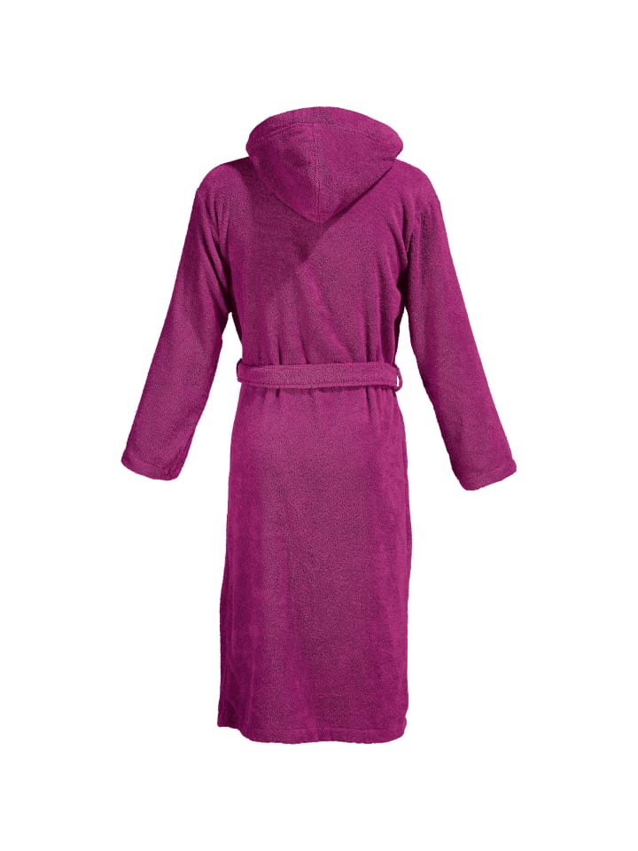 Erwin Müller Frottier Unisex-Bademantel mit Kapuze Heidelberg in fuchsia günstig kaufen