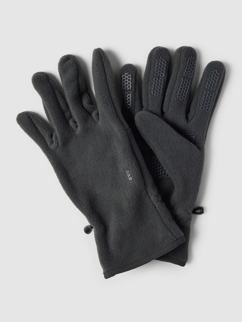 Handschuhe mit Label-Detail in dunkelgrau