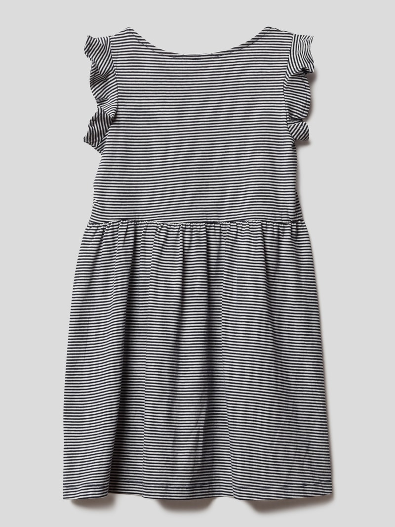 Kleid mit Streifenmuster in marineblau